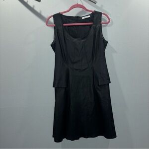 Givenchy Leather Dress- 100% Lamb Leather Black Sleeveless Dress Size 42 / US 8